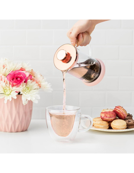 Prensa Francesa para Té y Café Pinky Up Riley 12 oz Rosa
