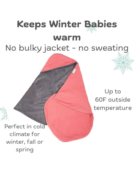 Funda de Asiento de Coche Swaddyl para Bebé Rosa 89 cm