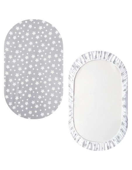 Juego de Sábanas para Cuna Moonsea 4 Piezas Microfibra Gris