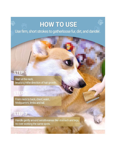 Cepillo Deshedding para Perros y Gatos KAIFONG - S (7.62 cm)