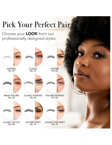 Kit de Pestañas Postizas Pro Lash SoftWear Ojo de Gato No. 08