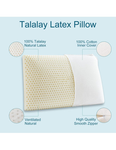 Almohada de Láttex Natural Kiss Dream 60x40cm Extra Suave