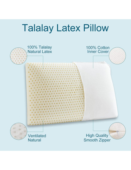 Almohada de Láttex Natural Kiss Dream 60x40cm Extra Suave