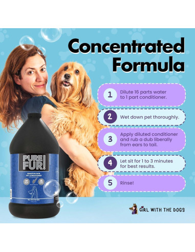 Acondicionador para Mascotas Pure Fur! Chica Con Los Perros 3.78L