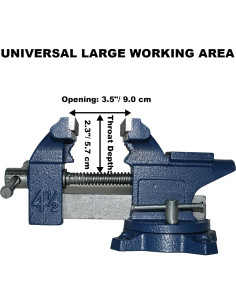 Morsa de Banco PPUMP 11.5 cm Hierro Fundido Azul 2