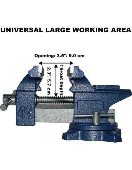 Morsa de Banco PPUMP 11.5 cm Hierro Fundido Azul