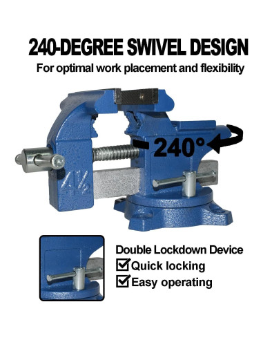 Morsa de Banco PPUMP 11.5 cm Hierro Fundido Azul