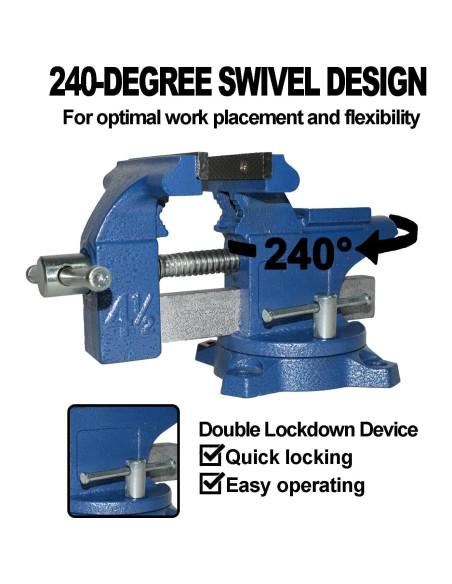 Morsa de Banco PPUMP 11.5 cm Hierro Fundido Azul
