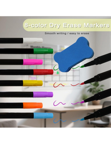 Calendario Acrílico Transparente IJIJIJ 43x33 cm con Marcadores