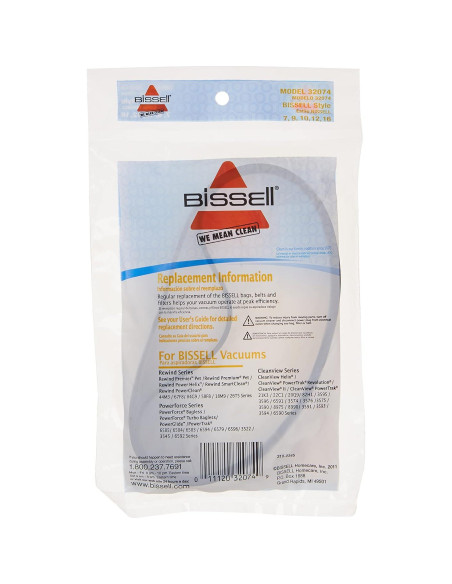 Cinturones de Reemplazo BISSELL 32074 para Estilos 7-16, 2 Unidades