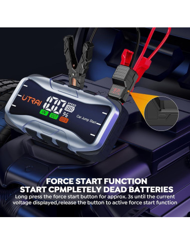 Arrancador Portátil UTRAI JS-10 8000A 27000mAh 12V Cargador