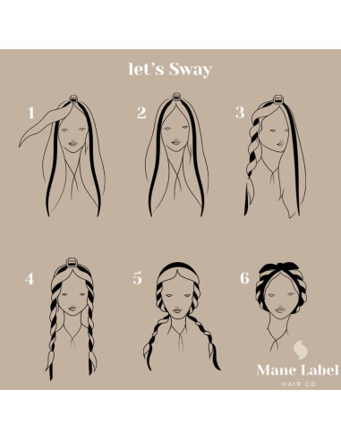 Cinta Rizador Sin Calor Sway Mane Label Negro - Velour