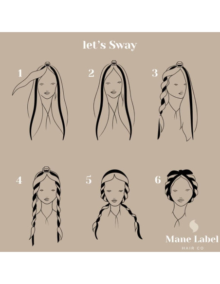 Cinta Rizador Sin Calor Sway Mane Label Negro - Velour