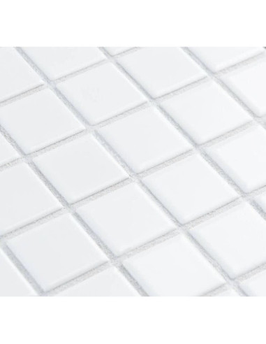 Azulejo Porcelánico Mate Blanco Tenedos 30.48x30.48 cm - 5 Hojas