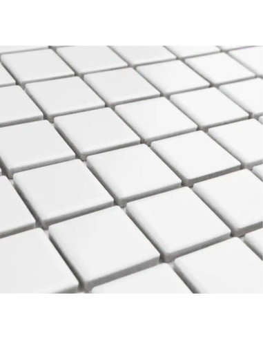 Azulejo Porcelánico Mate Blanco Tenedos 30.48x30.48 cm - 5 Hojas