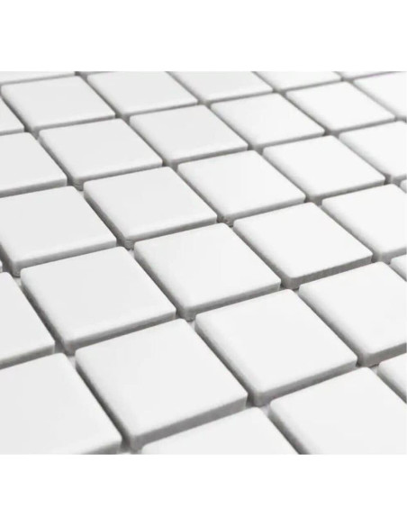 Azulejo Porcelánico Mate Blanco Tenedos 30.48x30.48 cm - 5 Hojas