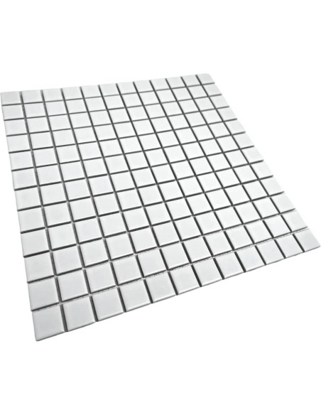 Azulejo Porcelánico Mate Blanco Tenedos 30.48x30.48 cm - 5 Hojas