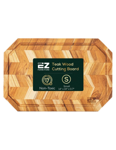 Tabla de Cortar de Madera Teak EZ FURNITURE 35.56x25.4 cm