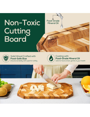 Tabla de Cortar de Madera Teak EZ FURNITURE 35.56x25.4 cm