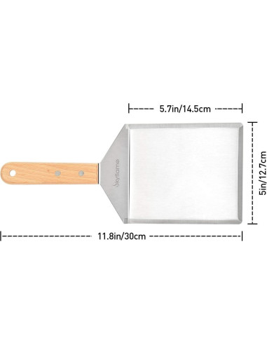 Espátula de Acero Inoxidable Skyflame 30 x 12.7 cm para BBQ