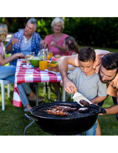 Espátula de Acero Inoxidable Skyflame 30 x 12.7 cm para BBQ