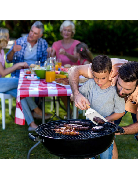 Espátula de Acero Inoxidable Skyflame 30 x 12.7 cm para BBQ