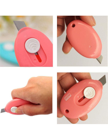 Cortadores de Caja Mini RJWKAZ Retráctiles 3PC Colores