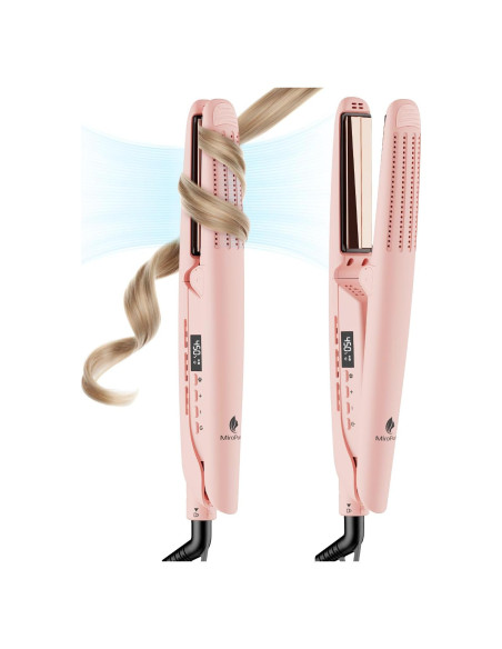 Plancha y Rizador 2 en 1 MiroPure Titanio Rosa 360