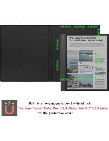 Funda Magnética GOVTVA para Boox Note Max / Tab X C 13.3 Verde