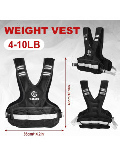 Chaleco con peso ajustable Galguz 1.81-4.54 kg para mujeres 2