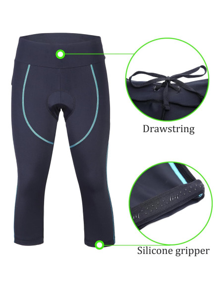 Pantalones de Ciclismo para Mujeres con Gel 3D - Blueline 3/4