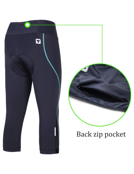 Pantalones de Ciclismo para Mujeres con Gel 3D - Blueline 3/4