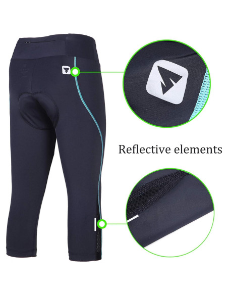 Pantalones de Ciclismo para Mujeres con Gel 3D - Blueline 3/4