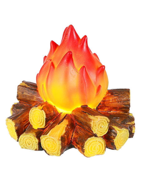 Lámpara LED Falsa de Campfire AABOOFAN 12.45x12.29cm Efecto Llama