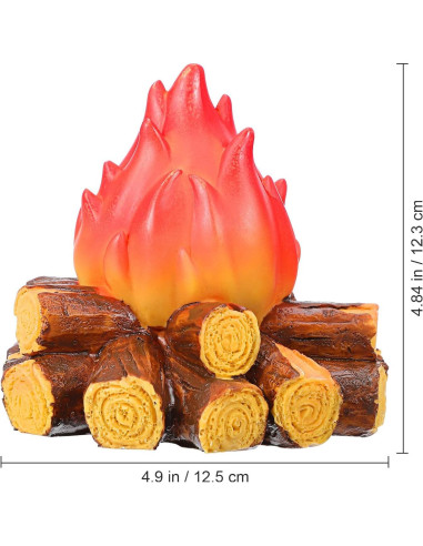 Lámpara LED Falsa de Campfire AABOOFAN 12.45x12.29cm Efecto Llama