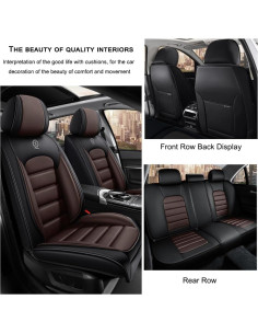 5 Fundas de Asiento Cscevt para Jaguar S-Type 2000-2008 - Cuero Impermeable 2