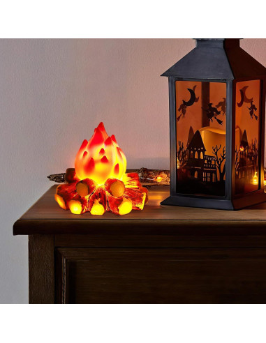 Lámpara LED Falsa de Campfire AABOOFAN 12.45x12.29cm Efecto Llama