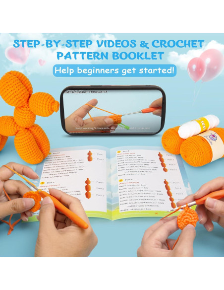 Kit de Crochet Crochetta para Principiantes - Perro Globo