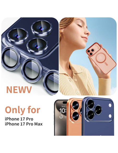 Protector de Lente de Cámara KEKBOXQ para iPhone 17 Pro Max/Pro