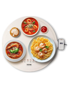 Bandeja Calentadora Eléctrica VEVOR 60x1.45cm 4 Temperaturas