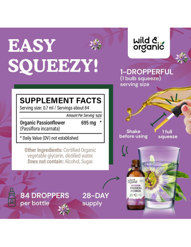 Tintura Orgánica de Calavera Silvestre y Flor de Pasión 59 ml