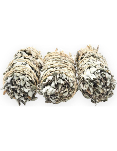 Yerbero - Kit de 3 Palos de Salvia Blanca 12.7 cm - Limpieza