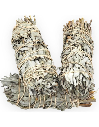 Yerbero - Kit de 3 Palos de Salvia Blanca 12.7 cm - Limpieza