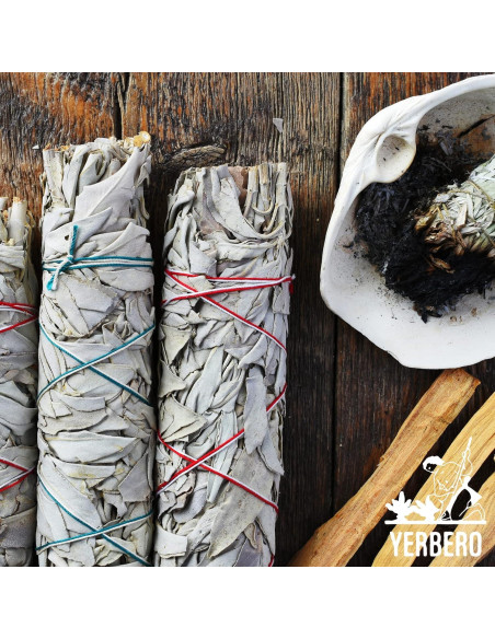 Yerbero - Kit de 3 Palos de Salvia Blanca 12.7 cm - Limpieza