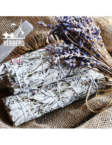 Yerbero - Kit de 3 Palos de Salvia Blanca 12.7 cm - Limpieza
