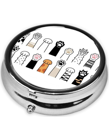 Caja de Pastillas Metálica ZALAAUO con 3 Compartimentos