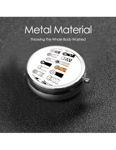 Caja de Pastillas Metálica ZALAAUO con 3 Compartimentos