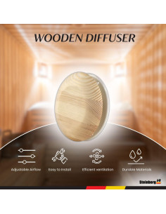 Difusor de Aire de Madera Steinberg14 17 cm para Sauna 2