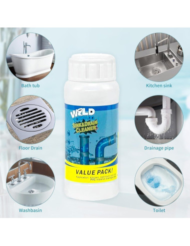 Limpiador de Desagües Tornado Salvaje 110g - 3 Piezas