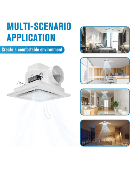 Ventilador Extractor de Baño con Luz LED CMOOD 35W 110 CFM